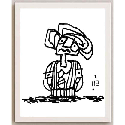 Nezih Danyal Tipler Kişiye Özel Sertifikalı Sınırlı Fine Art Karikatür Baskı NTP00203