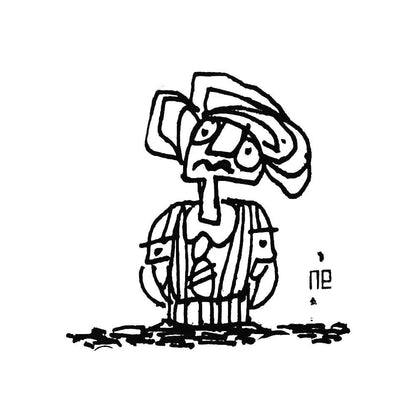 Nezih Danyal Tipler Kişiye Özel Sertifikalı Sınırlı Fine Art Karikatür Baskı NTP00203
