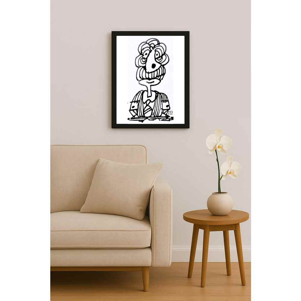 Nezih Danyal Tipler Kişiye Özel Sertifikalı Sınırlı Fine Art Karikatür Baskı NTP00204