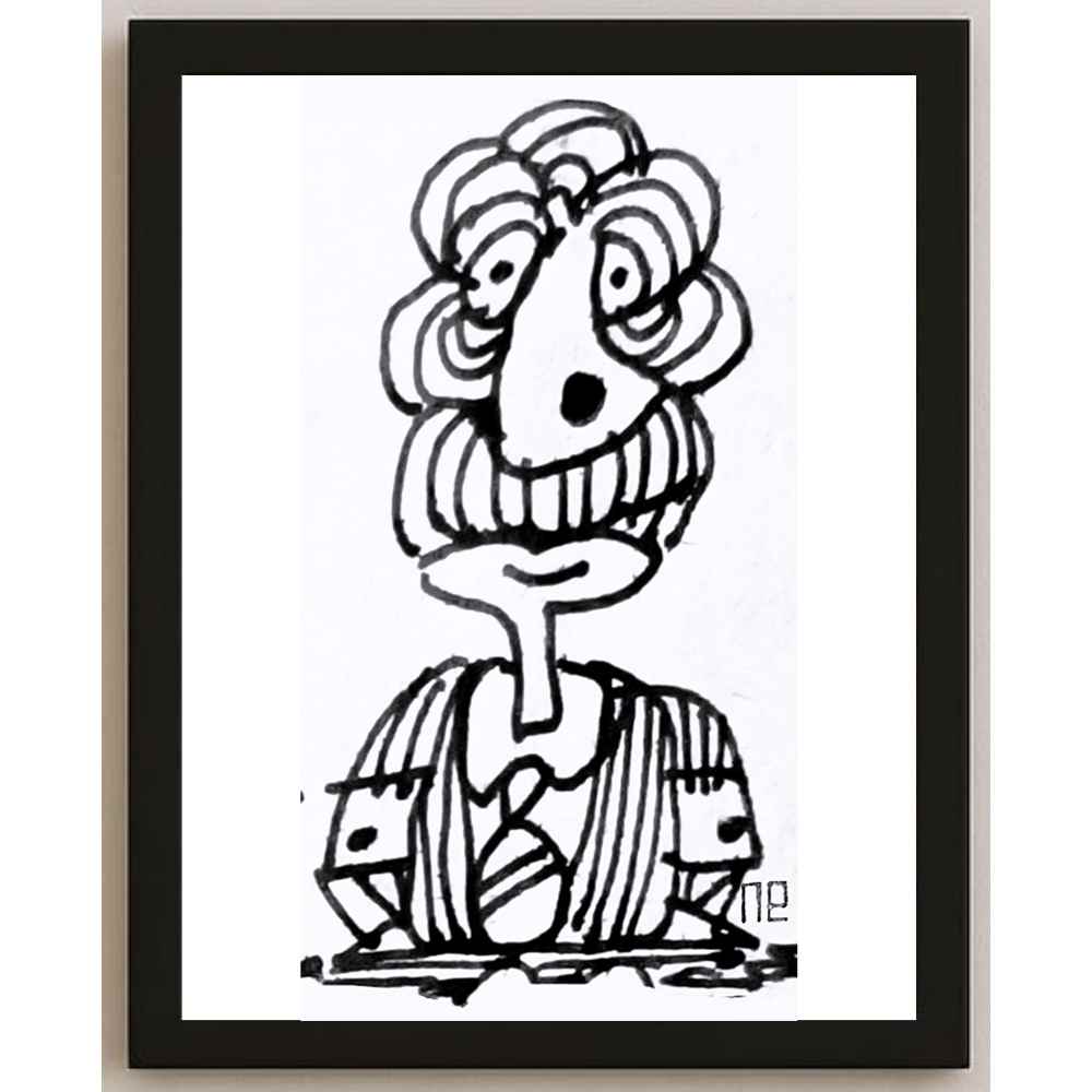 Nezih Danyal Tipler Kişiye Özel Sertifikalı Sınırlı Fine Art Karikatür Baskı NTP00204
