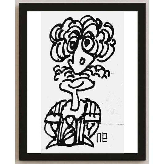 Nezih Danyal Tipler Kişiye Özel Sertifikalı Sınırlı Fine Art Karikatür Baskı NTP00208