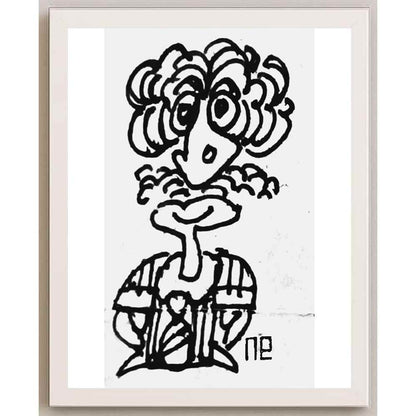 Nezih Danyal Tipler Kişiye Özel Sertifikalı Sınırlı Fine Art Karikatür Baskı NTP00208