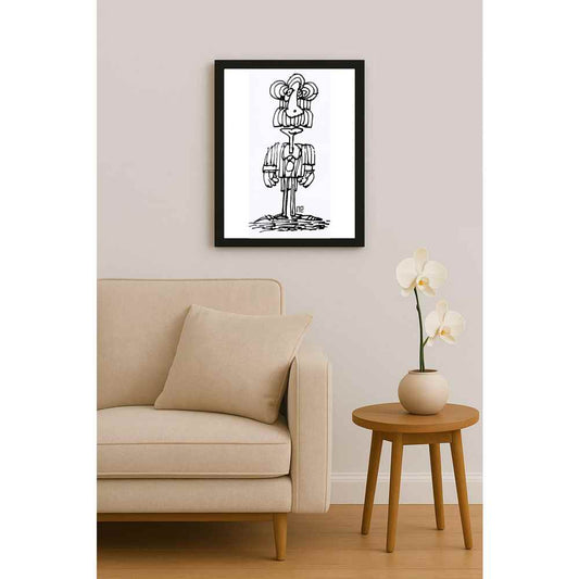 Nezih Danyal Tipler Kişiye Özel Sertifikalı Sınırlı Fine Art Karikatür Baskı NTP00209