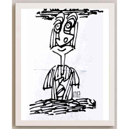 Nezih Danyal Tipler Kişiye Özel Sertifikalı Sınırlı Fine Art Karikatür Baskı NTP00210