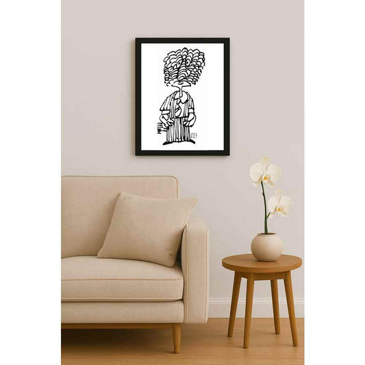 Nezih Danyal Tipler Kişiye Özel Sertifikalı Sınırlı Fine Art Karikatür Baskı NTP00211