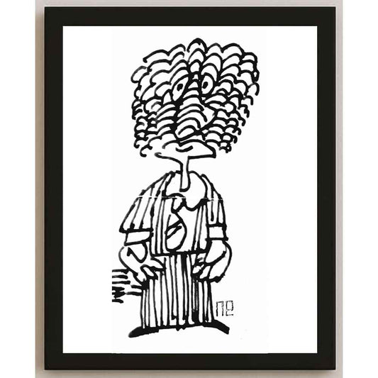 Nezih Danyal Tipler Kişiye Özel Sertifikalı Sınırlı Fine Art Karikatür Baskı NTP00211