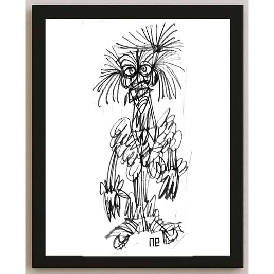 Nezih Danyal Tipler Kişiye Özel Sertifikalı Sınırlı Fine Art Karikatür Baskı NTP00218