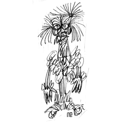Nezih Danyal Tipler Kişiye Özel Sertifikalı Sınırlı Fine Art Karikatür Baskı NTP00218