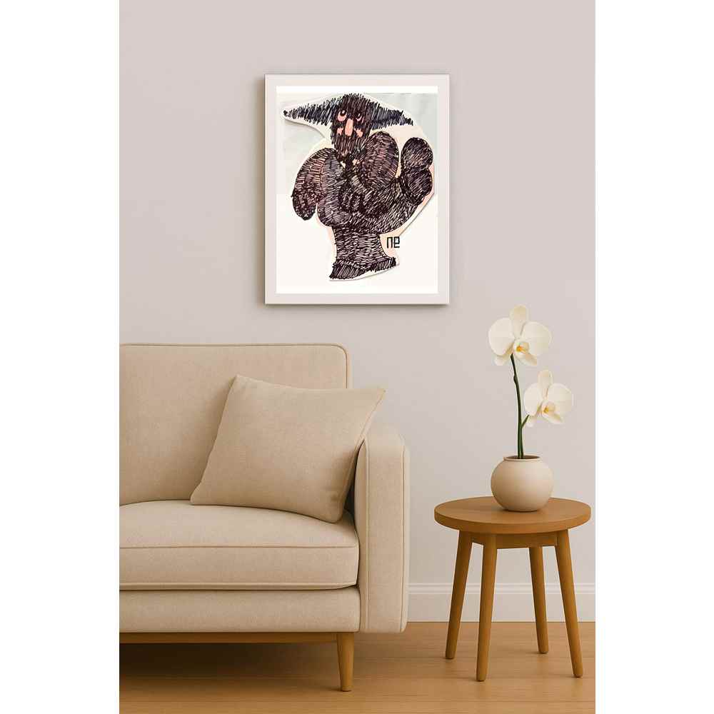 Nezih Danyal Tipler Kişiye Özel Sertifikalı Sınırlı Fine Art Karikatür Baskı NTP00219