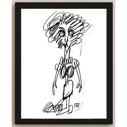 Nezih Danyal Tipler Kişiye Özel Sertifikalı Sınırlı Fine Art Karikatür Baskı NTP00220