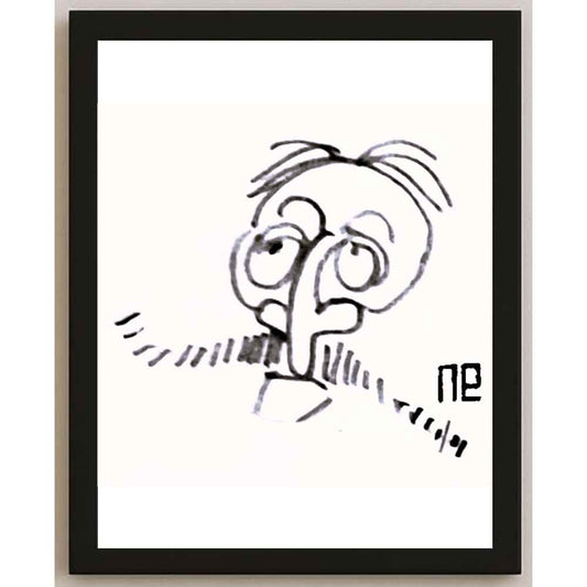 Nezih Danyal Tipler Kişiye Özel Sertifikalı Sınırlı Fine Art Karikatür Baskı NTP00221