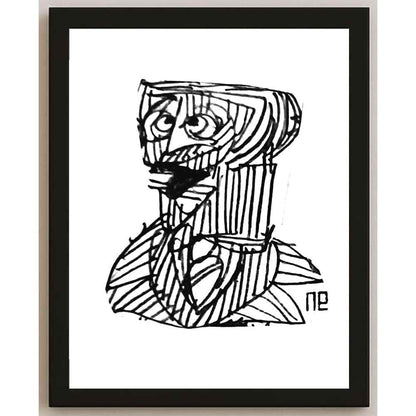 Nezih Danyal Tipler Kişiye Özel Sertifikalı Sınırlı Fine Art Karikatür Baskı NTP00222