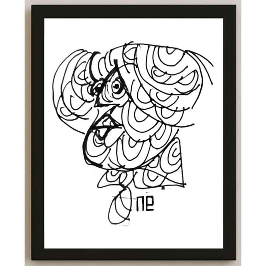 Nezih Danyal Tipler Kişiye Özel Sertifikalı Sınırlı Fine Art Karikatür Baskı NTP00226