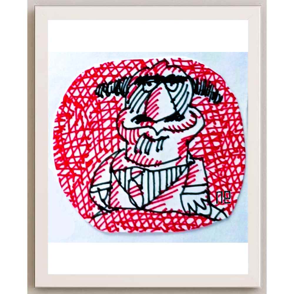 Nezih Danyal Tipler Kişiye Özel Sertifikalı Sınırlı Fine Art Karikatür Baskı NTP00231