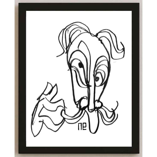 Nezih Danyal Tipler Kişiye Özel Sertifikalı Sınırlı Fine Art Karikatür Baskı NTP00232