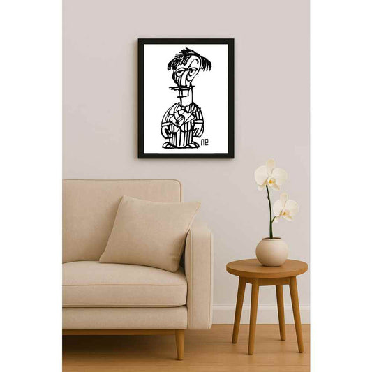 Nezih Danyal Tipler Kişiye Özel Sertifikalı Sınırlı Fine Art Karikatür Baskı NTP00233