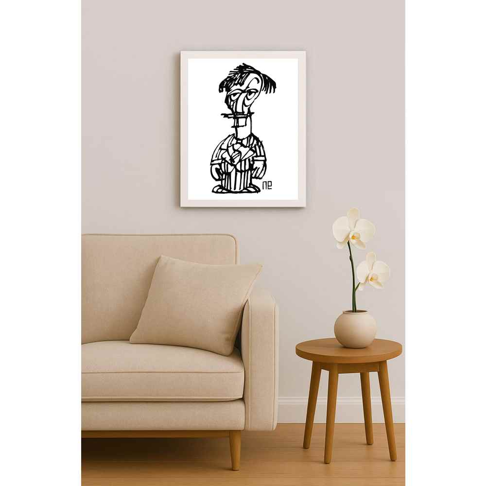 Nezih Danyal Tipler Kişiye Özel Sertifikalı Sınırlı Fine Art Karikatür Baskı NTP00233