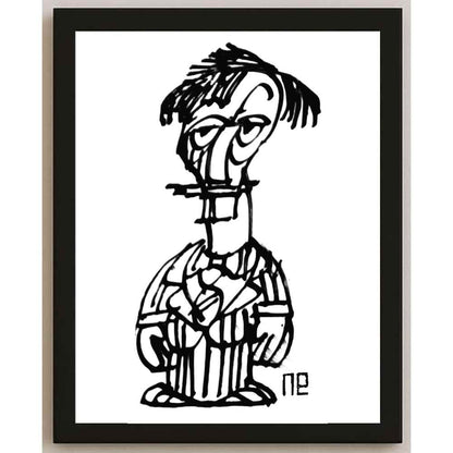 Nezih Danyal Tipler Kişiye Özel Sertifikalı Sınırlı Fine Art Karikatür Baskı NTP00233