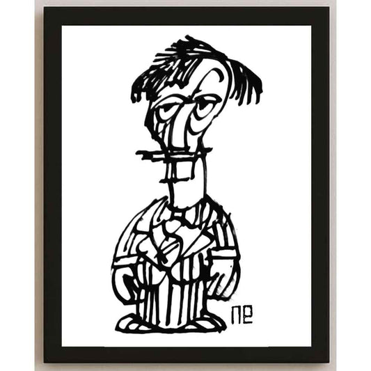 Nezih Danyal Tipler Kişiye Özel Sertifikalı Sınırlı Fine Art Karikatür Baskı NTP00233