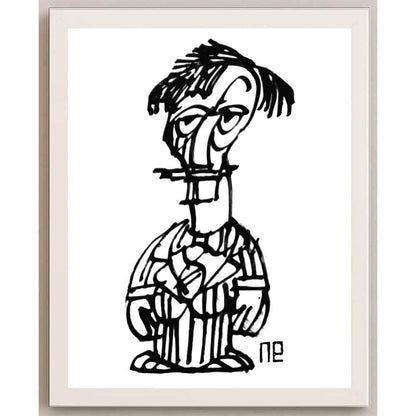 Nezih Danyal Tipler Kişiye Özel Sertifikalı Sınırlı Fine Art Karikatür Baskı NTP00233