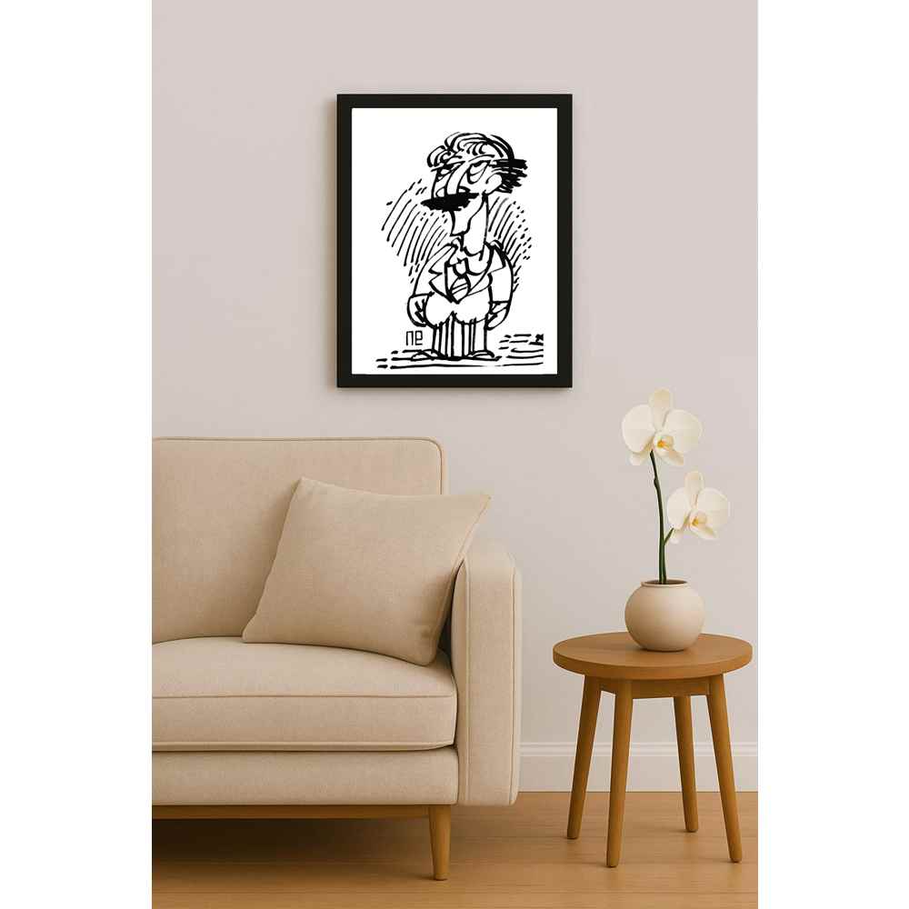 Nezih Danyal Tipler Kişiye Özel Sertifikalı Sınırlı Fine Art Karikatür Baskı NTP00234