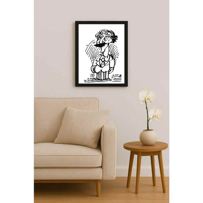 Nezih Danyal Tipler Kişiye Özel Sertifikalı Sınırlı Fine Art Karikatür Baskı NTP00234