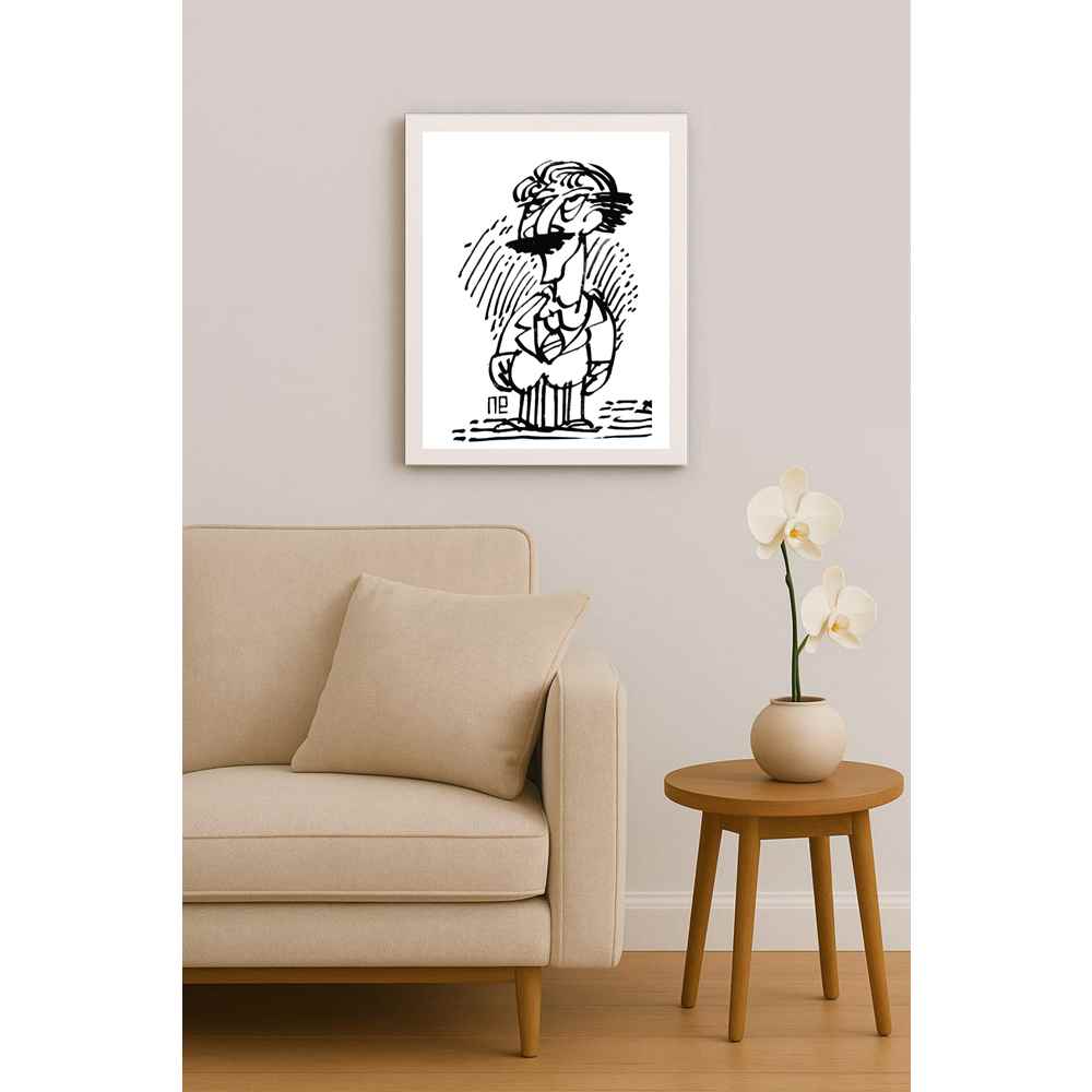 Nezih Danyal Tipler Kişiye Özel Sertifikalı Sınırlı Fine Art Karikatür Baskı NTP00234