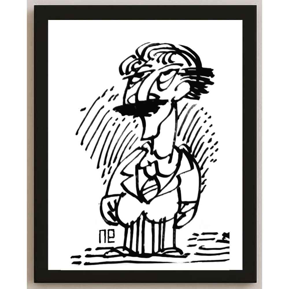 Nezih Danyal Tipler Kişiye Özel Sertifikalı Sınırlı Fine Art Karikatür Baskı NTP00234