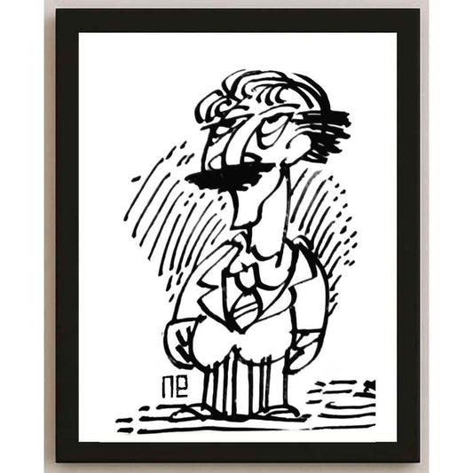 Nezih Danyal Tipler Kişiye Özel Sertifikalı Sınırlı Fine Art Karikatür Baskı NTP00234
