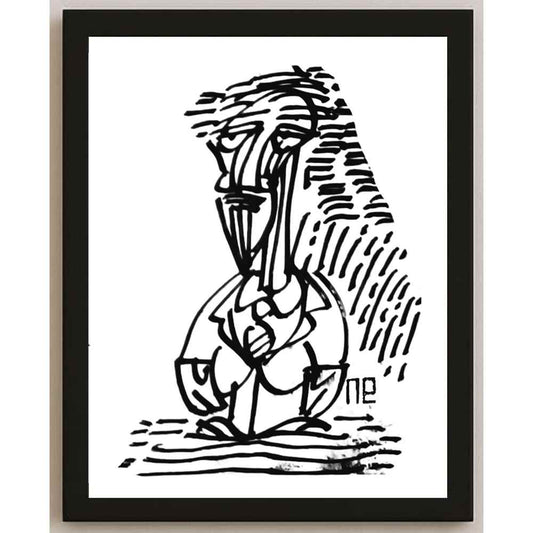 Nezih Danyal Tipler Kişiye Özel Sertifikalı Sınırlı Fine Art Karikatür Baskı NTP00235