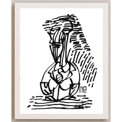 Nezih Danyal Tipler Kişiye Özel Sertifikalı Sınırlı Fine Art Karikatür Baskı NTP00235