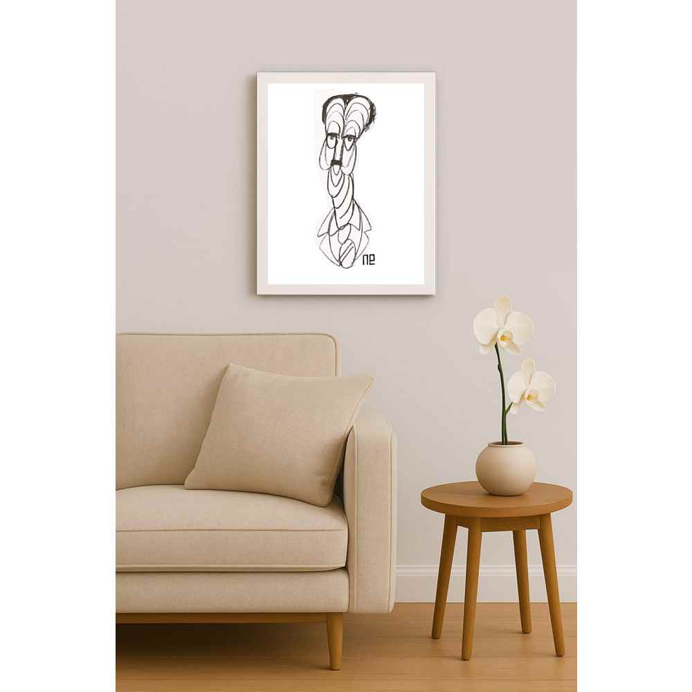 Nezih Danyal Tipler Kişiye Özel Sertifikalı Sınırlı Fine Art Karikatür Baskı NTP00236