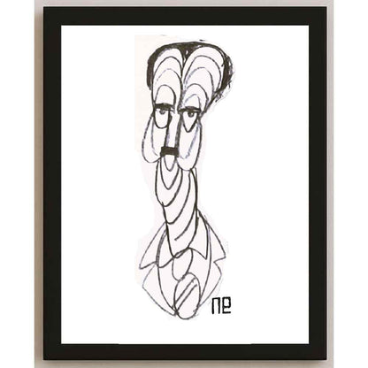 Nezih Danyal Tipler Kişiye Özel Sertifikalı Sınırlı Fine Art Karikatür Baskı NTP00236