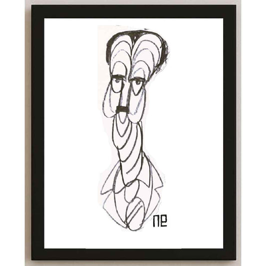 Nezih Danyal Tipler Kişiye Özel Sertifikalı Sınırlı Fine Art Karikatür Baskı NTP00236