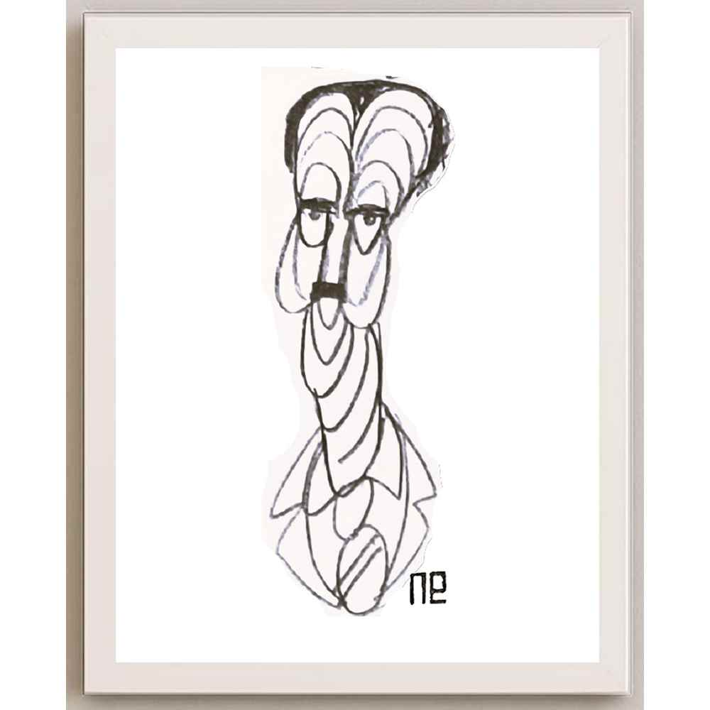 Nezih Danyal Tipler Kişiye Özel Sertifikalı Sınırlı Fine Art Karikatür Baskı NTP00236