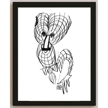 Nezih Danyal Tipler Kişiye Özel Sertifikalı Sınırlı Fine Art Karikatür Baskı NTP00237