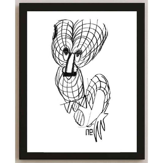 Nezih Danyal Tipler Kişiye Özel Sertifikalı Sınırlı Fine Art Karikatür Baskı NTP00237