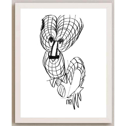 Nezih Danyal Tipler Kişiye Özel Sertifikalı Sınırlı Fine Art Karikatür Baskı NTP00237