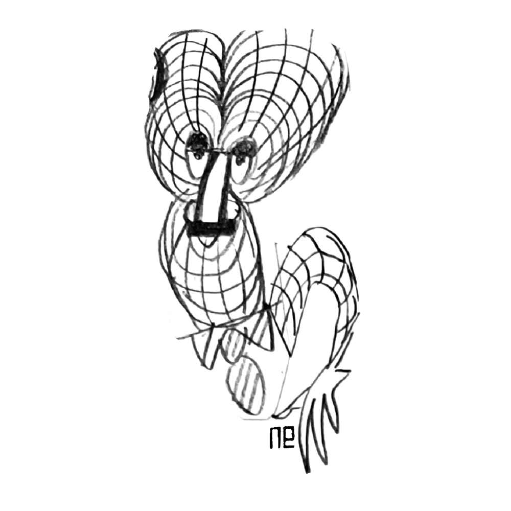 Nezih Danyal Tipler Kişiye Özel Sertifikalı Sınırlı Fine Art Karikatür Baskı NTP00237