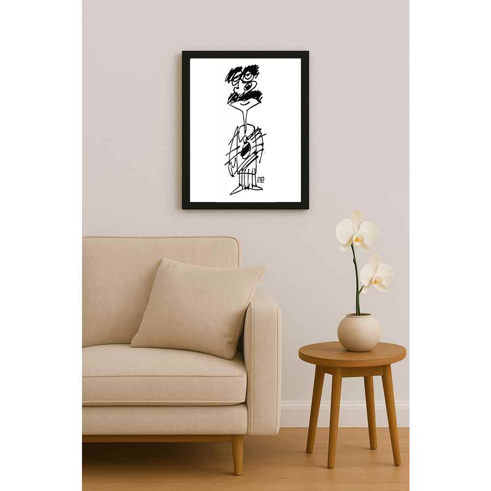 Nezih Danyal Tipler Kişiye Özel Sertifikalı Sınırlı Fine Art Karikatür Baskı NTP00238