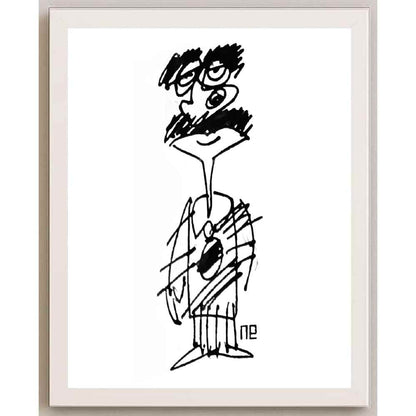 Nezih Danyal Tipler Kişiye Özel Sertifikalı Sınırlı Fine Art Karikatür Baskı NTP00238