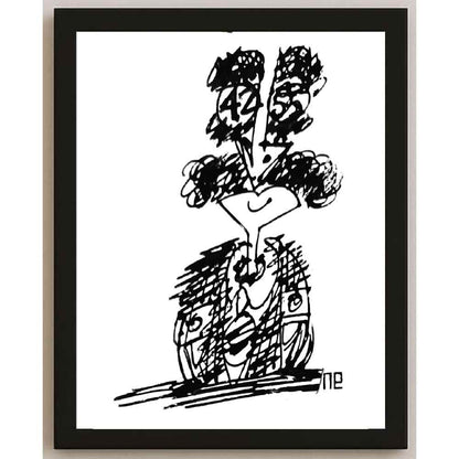 Nezih Danyal Tipler Kişiye Özel Sertifikalı Sınırlı Fine Art Karikatür Baskı NTP00240