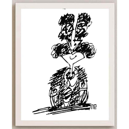 Nezih Danyal Tipler Kişiye Özel Sertifikalı Sınırlı Fine Art Karikatür Baskı NTP00240