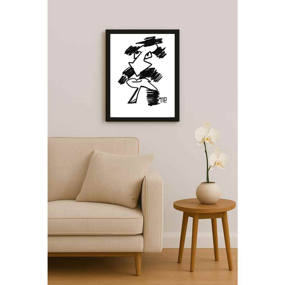 Nezih Danyal Tipler Kişiye Özel Sertifikalı Sınırlı Fine Art Karikatür Baskı NTP00243