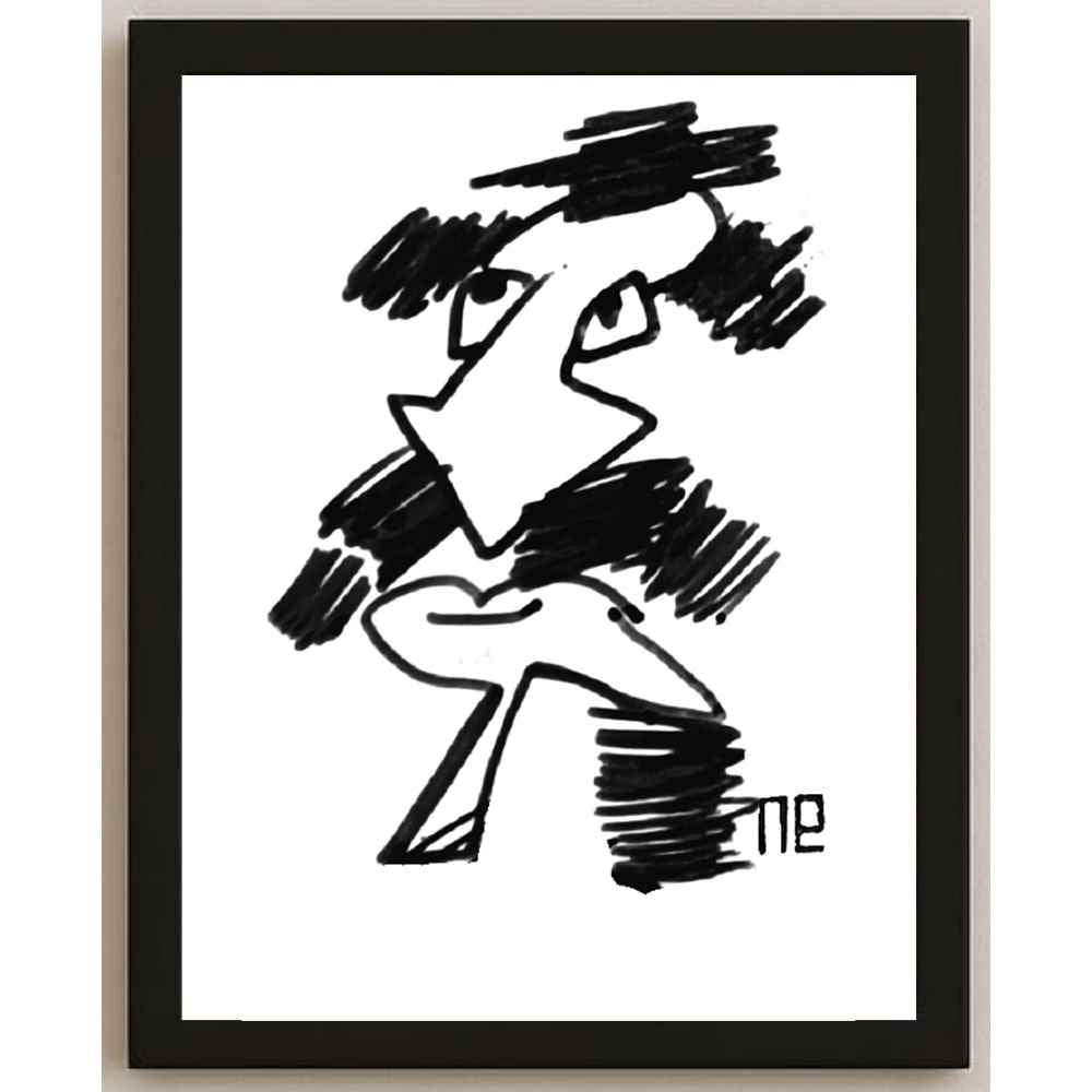 Nezih Danyal Tipler Kişiye Özel Sertifikalı Sınırlı Fine Art Karikatür Baskı NTP00243