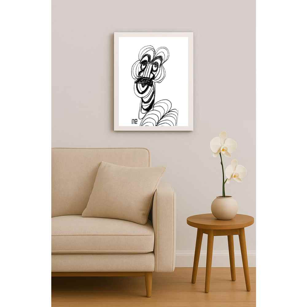 Nezih Danyal Tipler Kişiye Özel Sertifikalı Sınırlı Fine Art Karikatür Baskı NTP00248