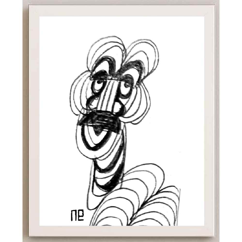 Nezih Danyal Tipler Kişiye Özel Sertifikalı Sınırlı Fine Art Karikatür Baskı NTP00248