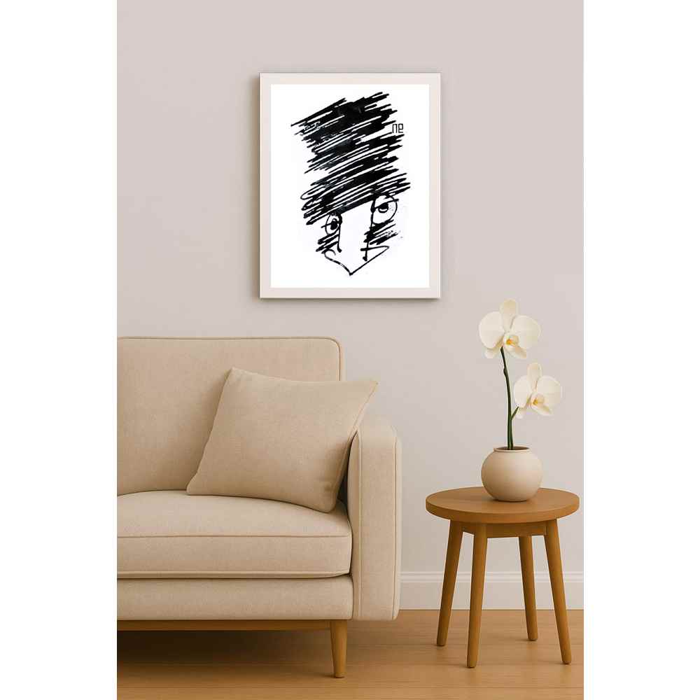Nezih Danyal Tipler Kişiye Özel Sertifikalı Sınırlı Fine Art Karikatür Baskı NTP00251