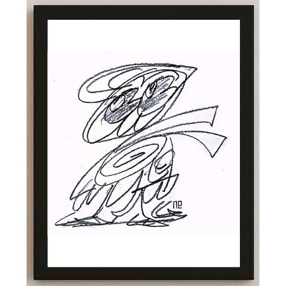 Nezih Danyal Tipler Kişiye Özel Sertifikalı Sınırlı Fine Art Karikatür Baskı NTP00252