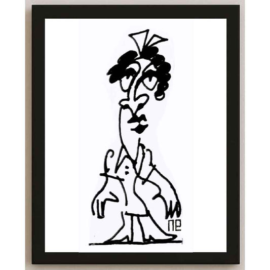 Nezih Danyal Tipler Kişiye Özel Sertifikalı Sınırlı Fine Art Karikatür Baskı NTP00253
